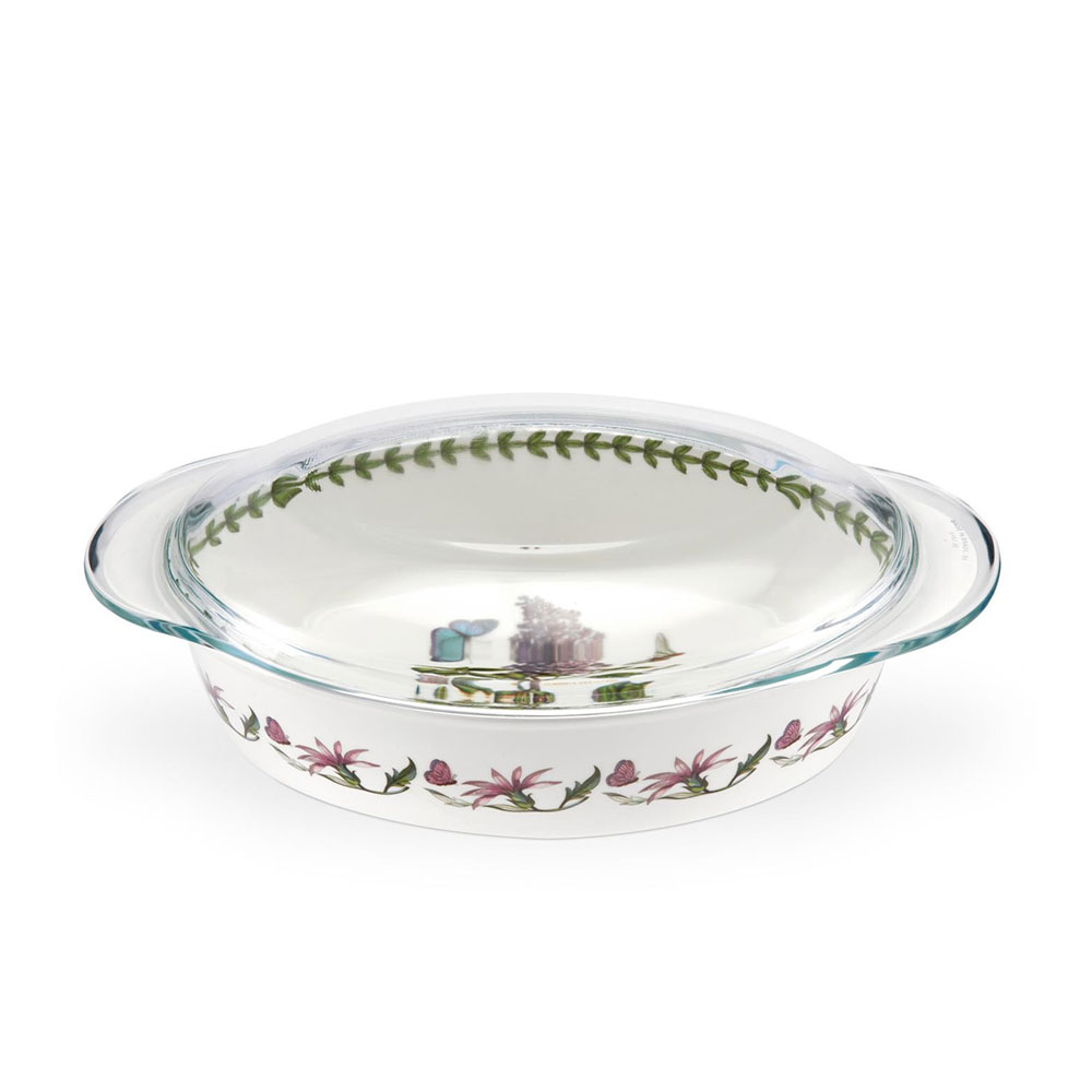 Botanic Garden Large Oval Casserole with Glass Lid
