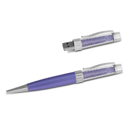 Crystalline USB Pen Tanzanite