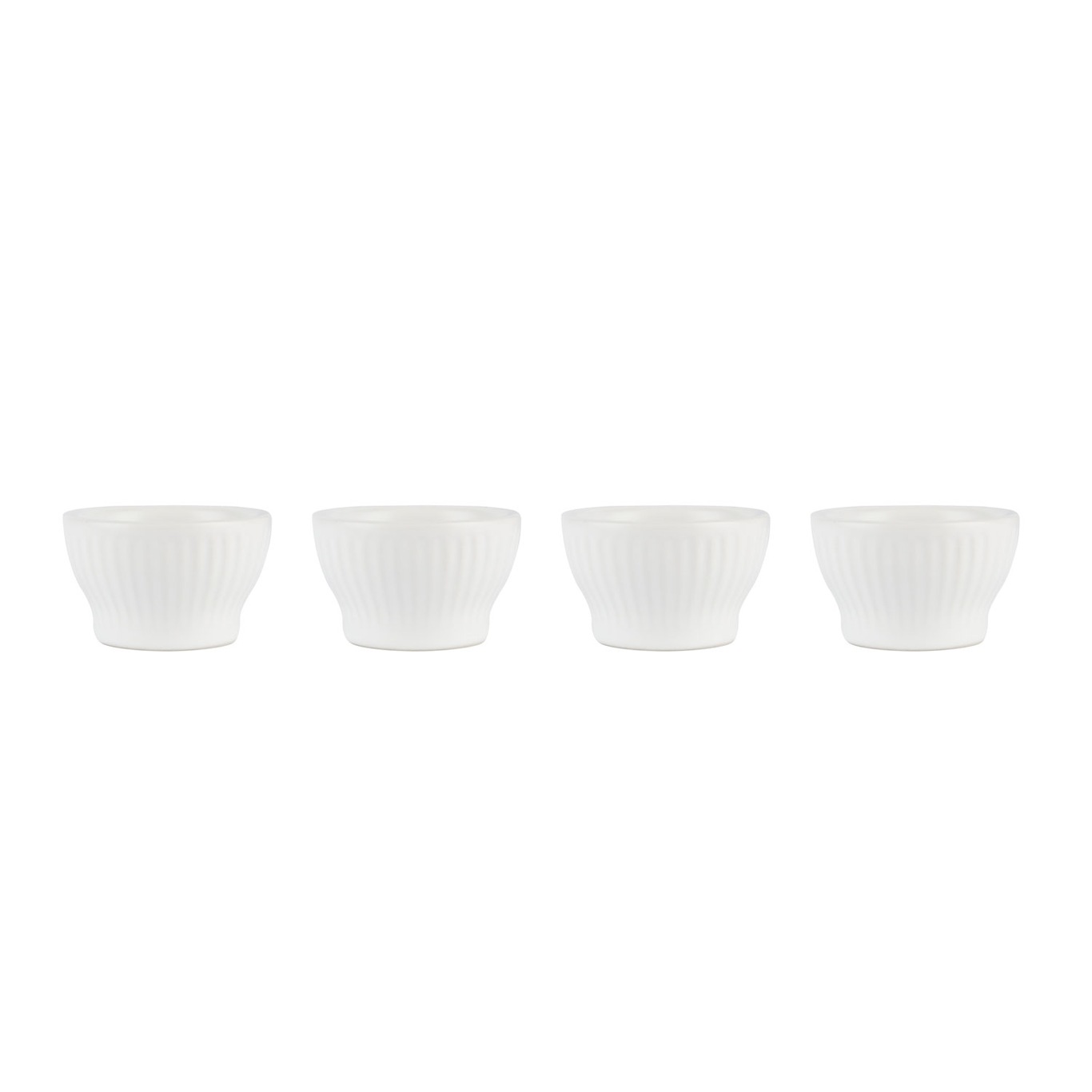 Groovy Egg Cups 4-pack, White