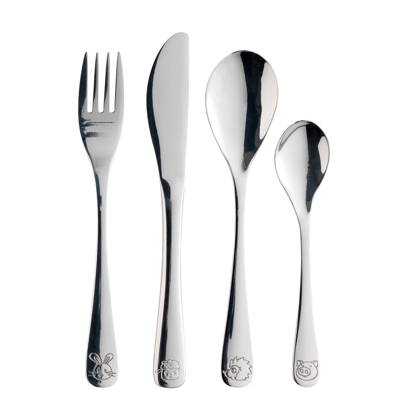 Mini Childrens Cutlery 4-pack, Stainless Steel