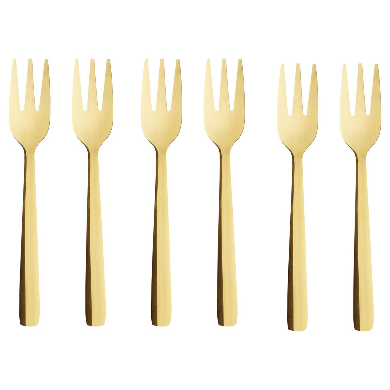 Raw Dessert Forks 6-pack, Gold