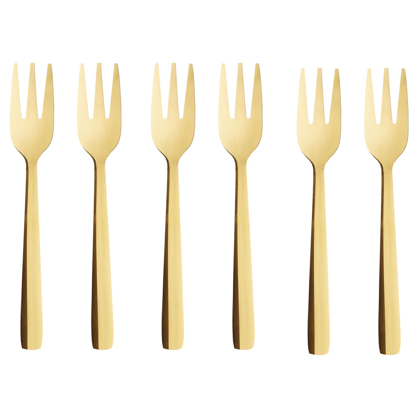 Raw Dessert Forks 6-pack, Gold