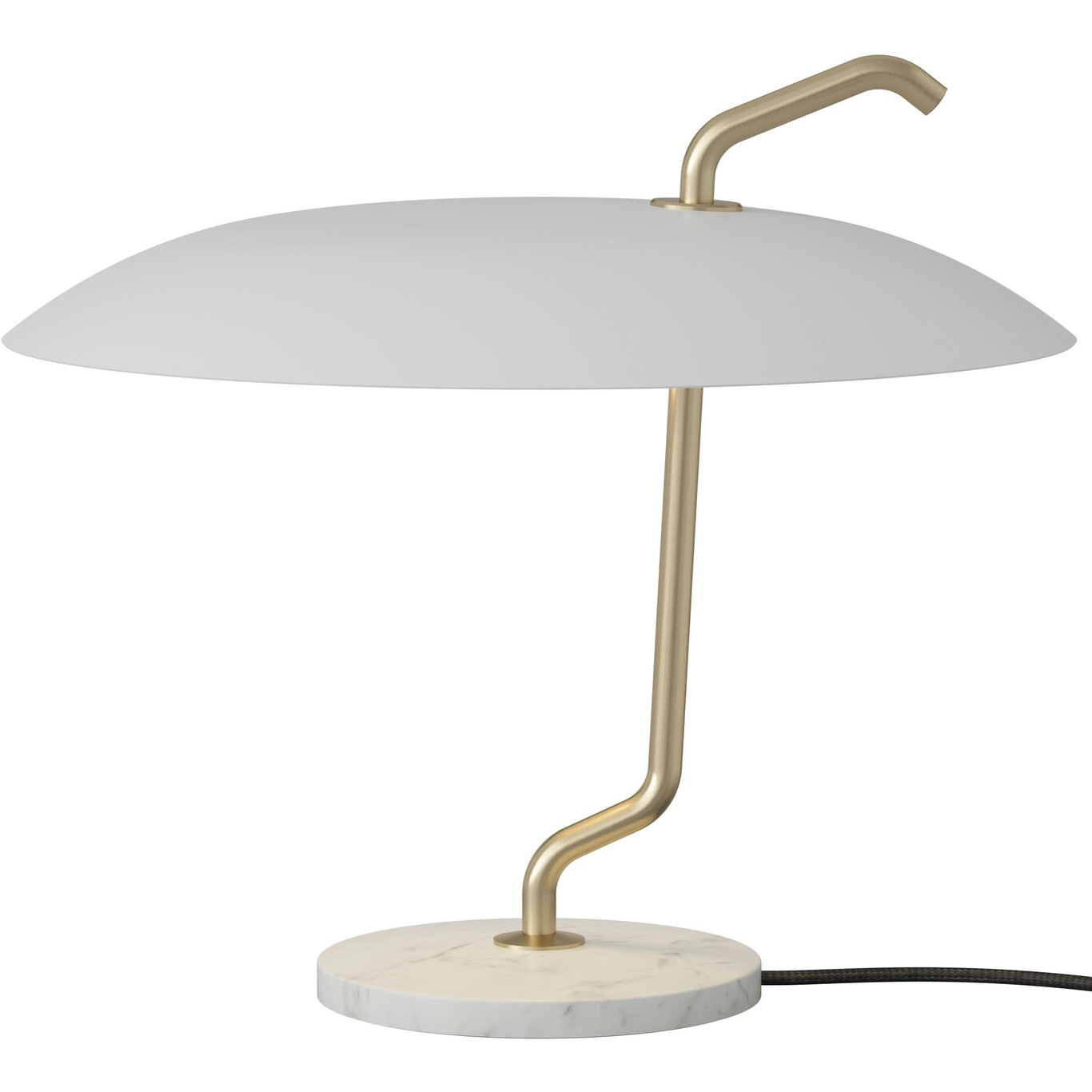 Model 537 Table Lamp, Brass / White