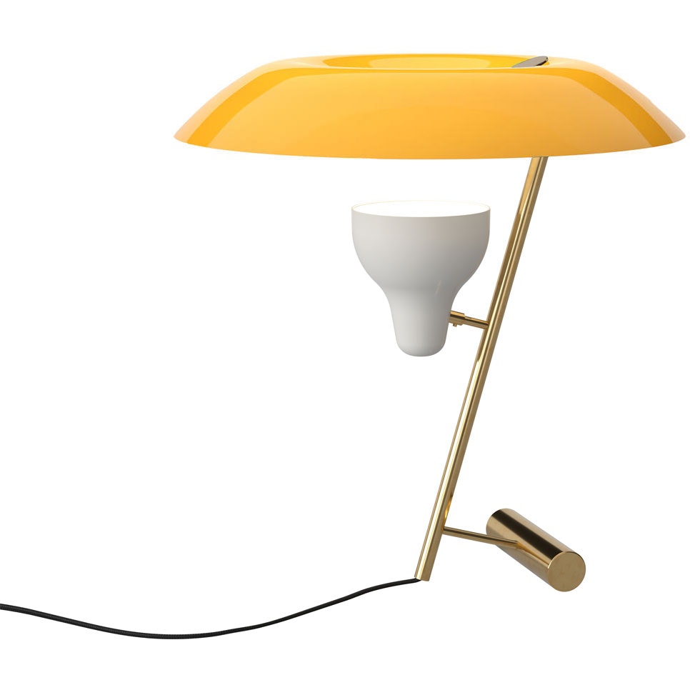 Model 548 Table Lamp, Dark Burnished Brass / Yellow