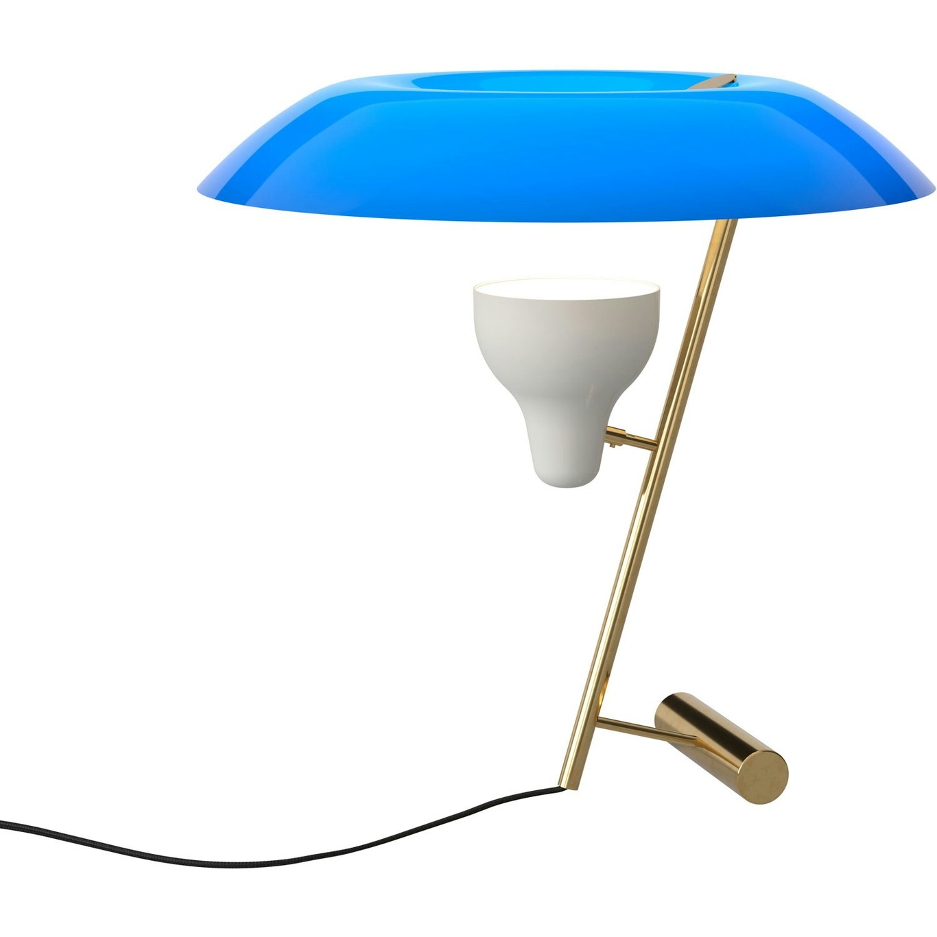 Model 548 Table Lamp, Polished Brass / Azure