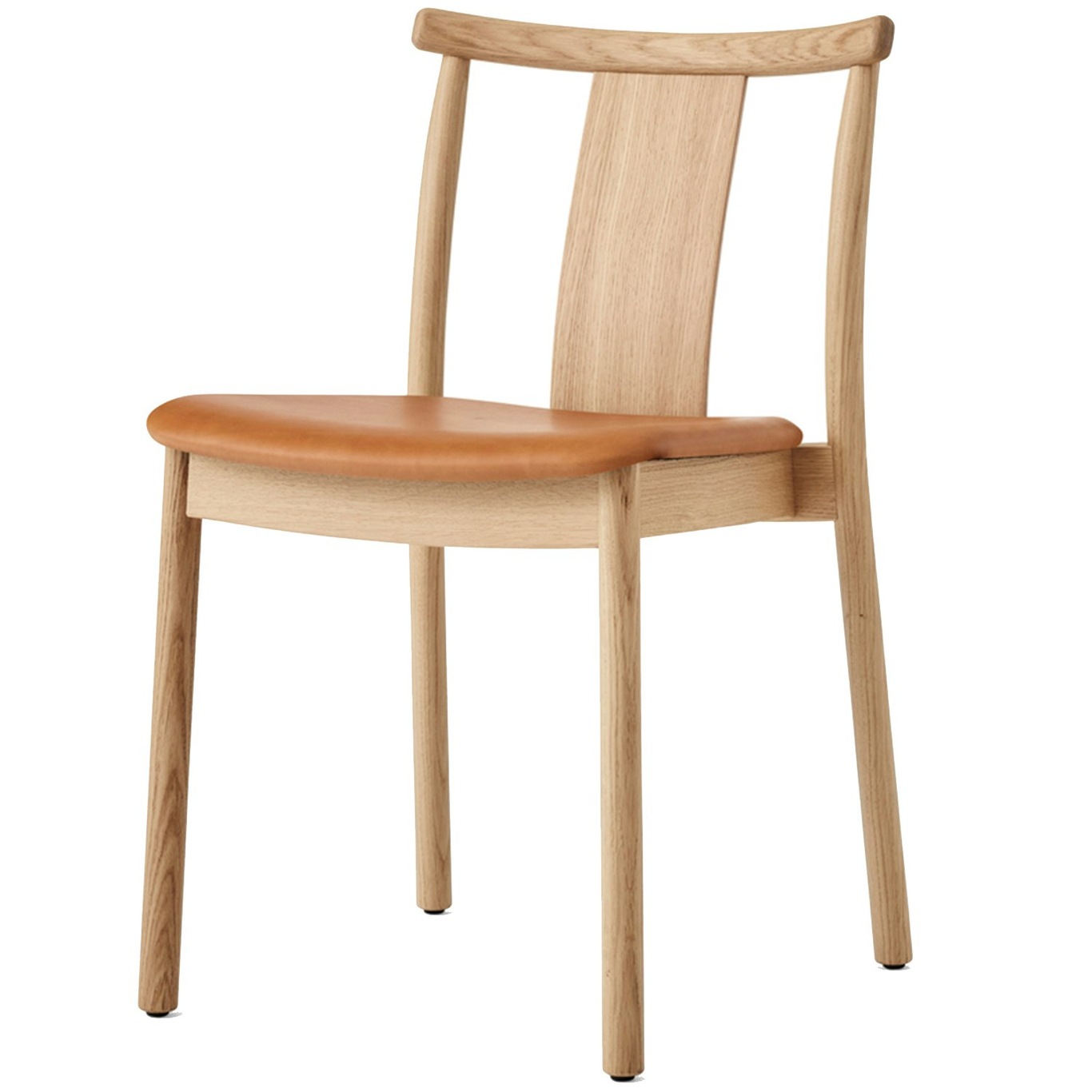 Merkur Dining Chair, Oak / Cognac Leather