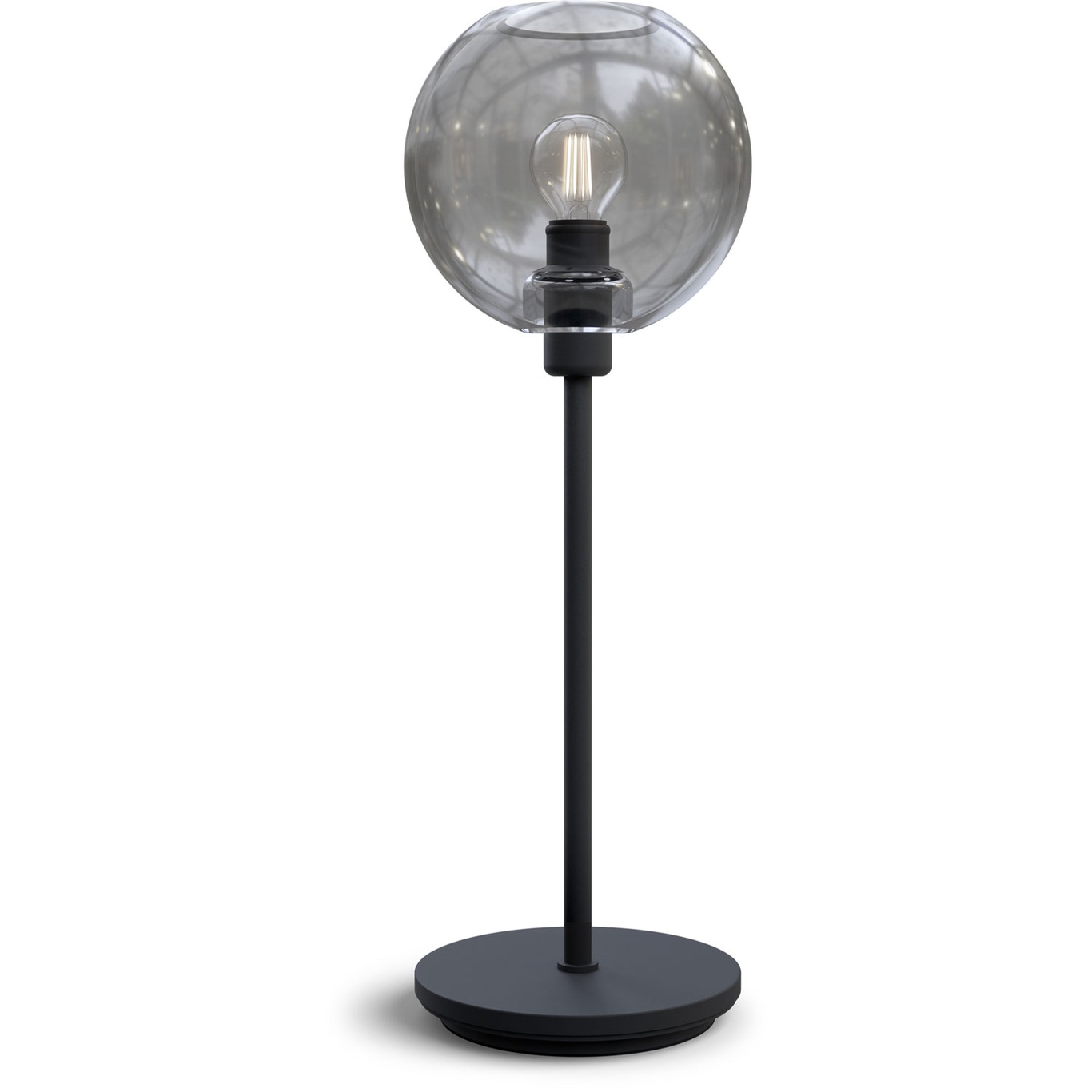Gloria Table Lamp, Black / Smoked
