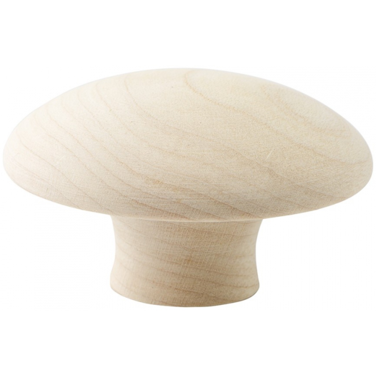 Mushroom Knob 50 mm, Untreated Birch