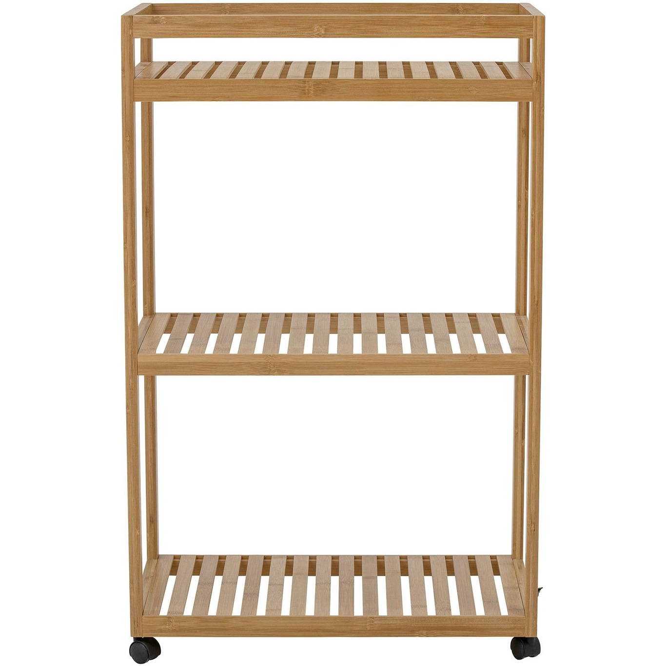 Aden Shelf With Wheels Bamboo 85x55 cm, Nature