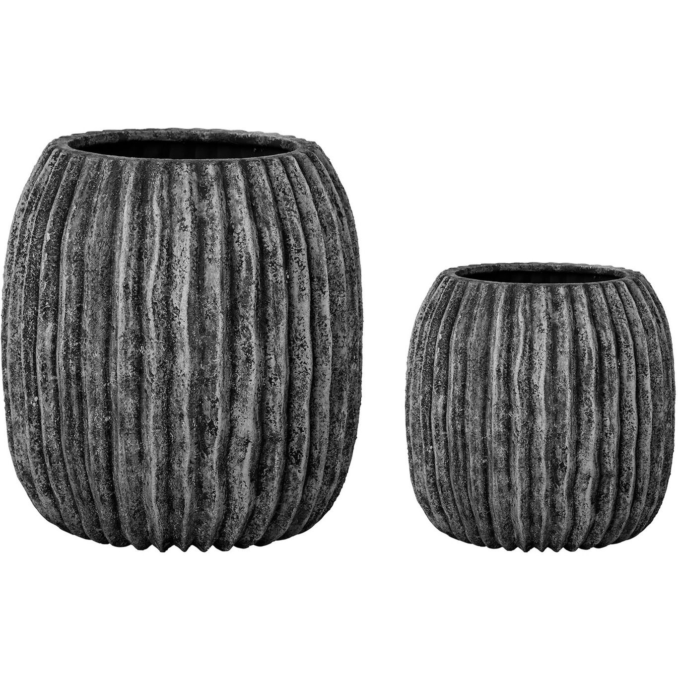 Efim Pots Terracotta 2 Pieces, Black