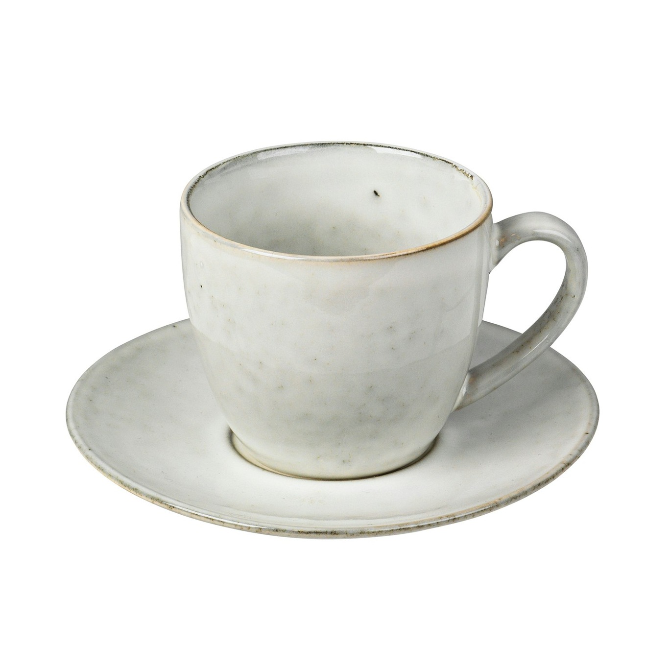 Nordic Sand Cup With Saucer 15 cl, Sand