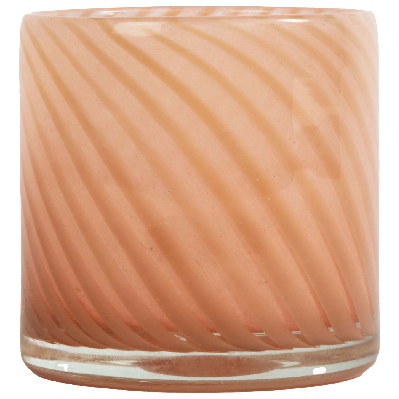 Calore Candle Holder / vase M, Line Pink/Beige