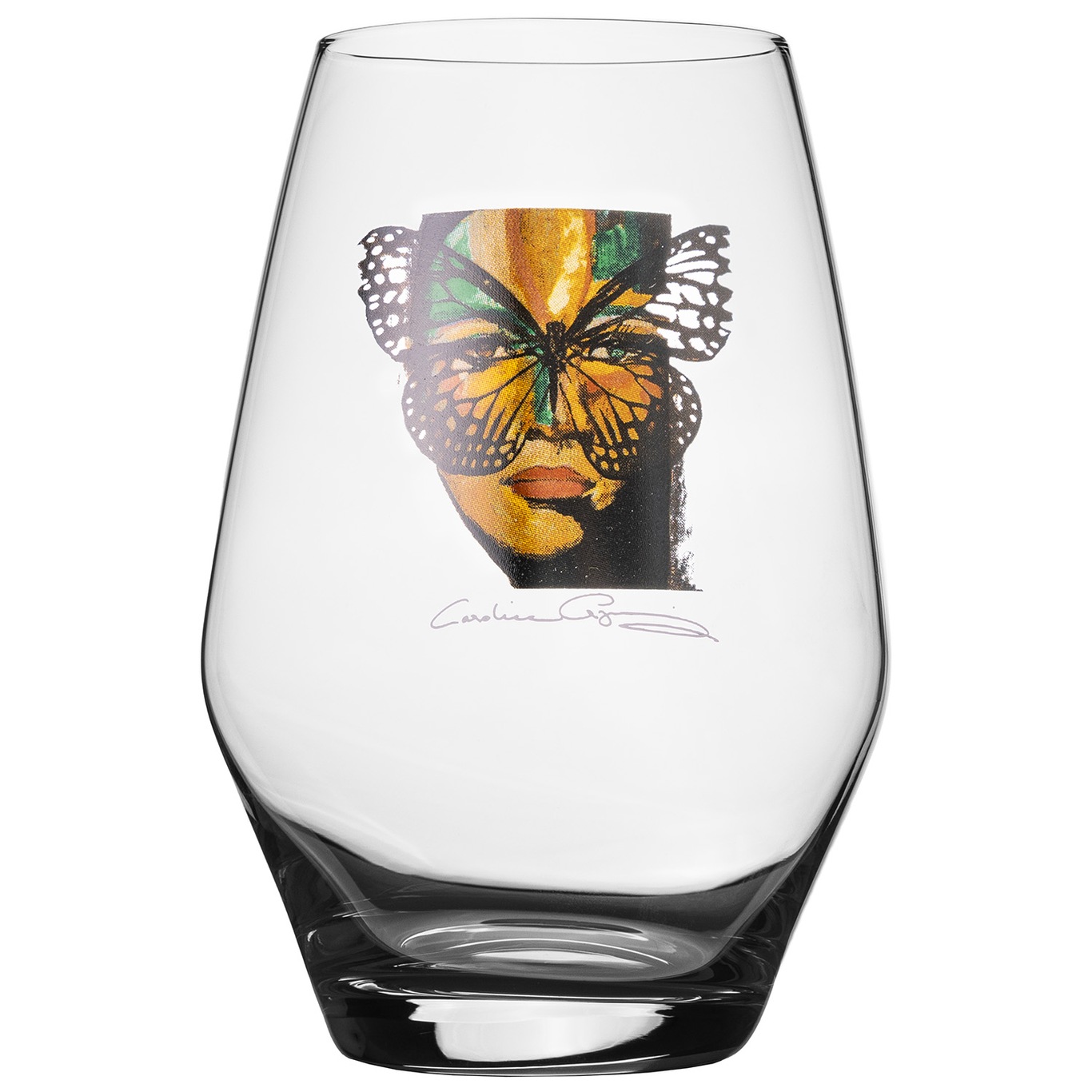 Golden Butterfly Water Glass, 35 cl