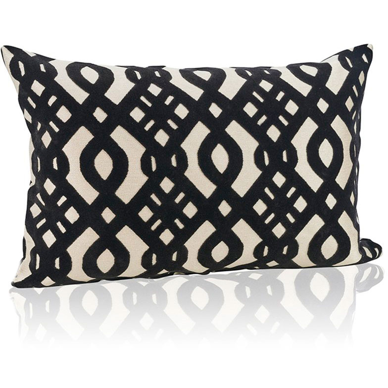 Luxury Cushion Cover Pattern 40x60 cm, Black
