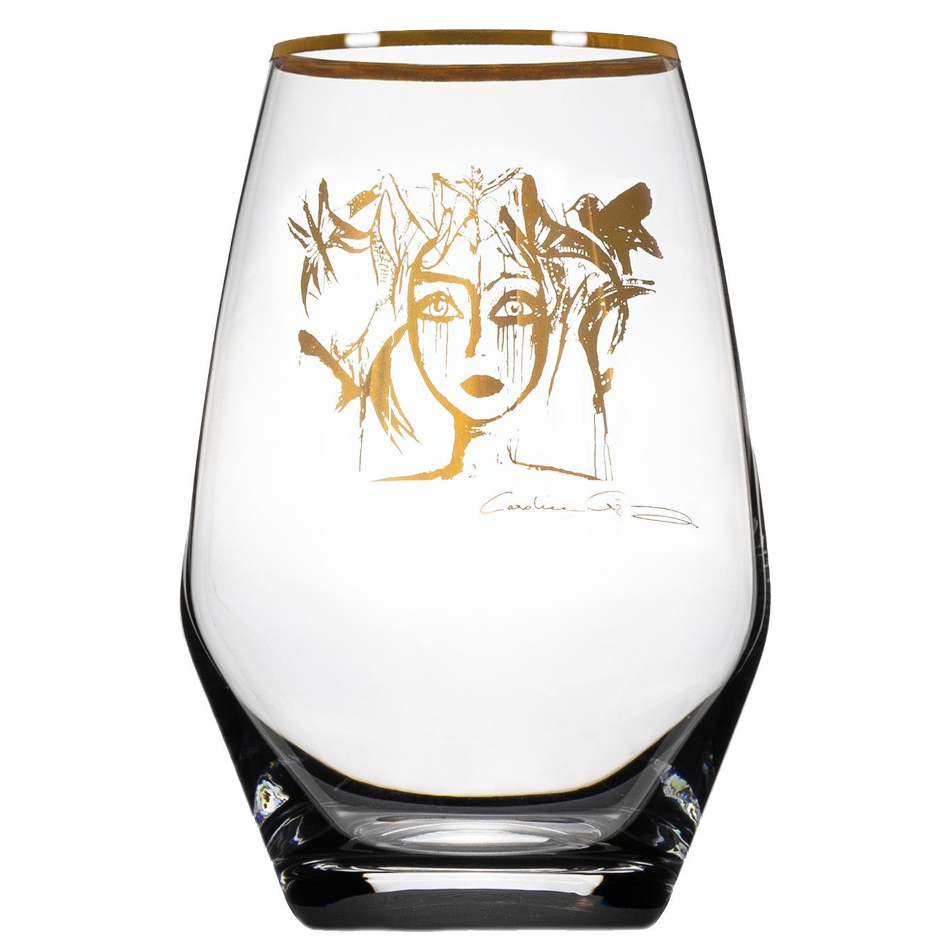 Slice Of Life Drinking Glass, Gold