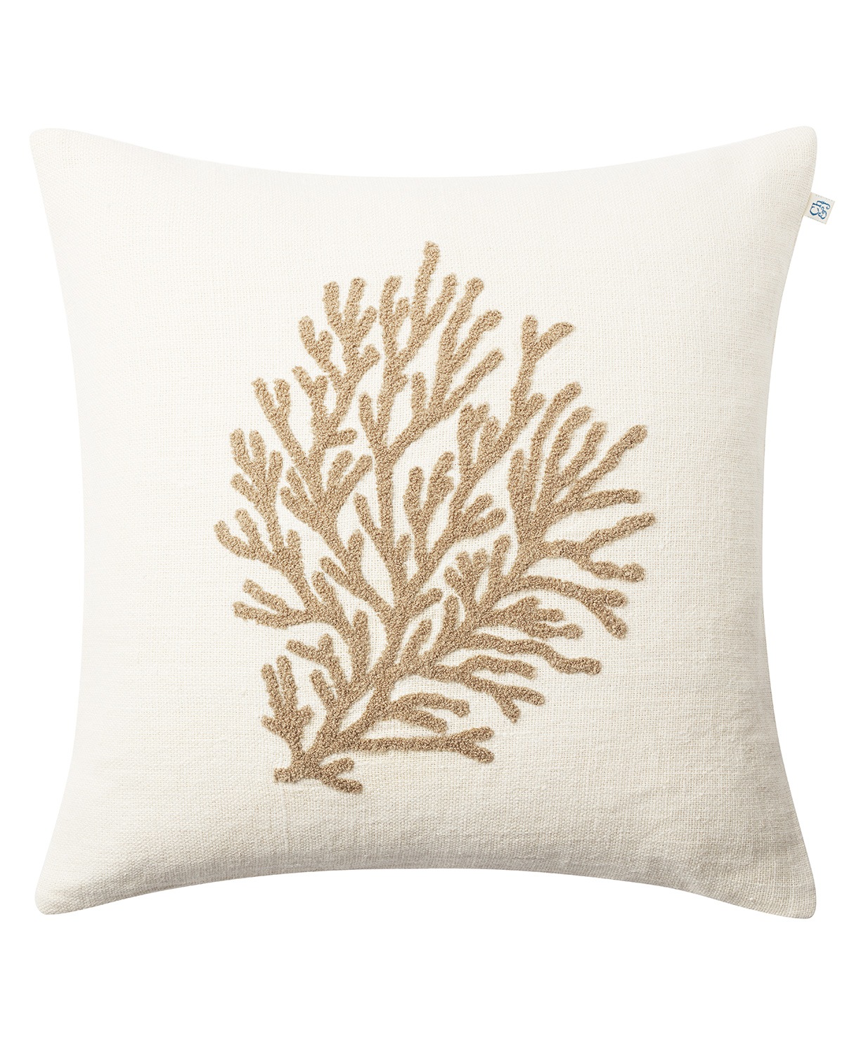 Coral Cushion Cover 50x50 cm, Off-white/Khaki