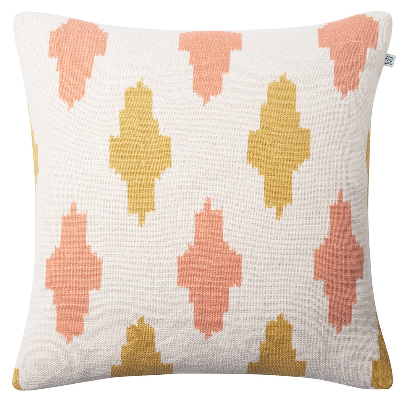 Ikat Agra Cushion Cover 50x50 cm, Rose/Spicy Yellow