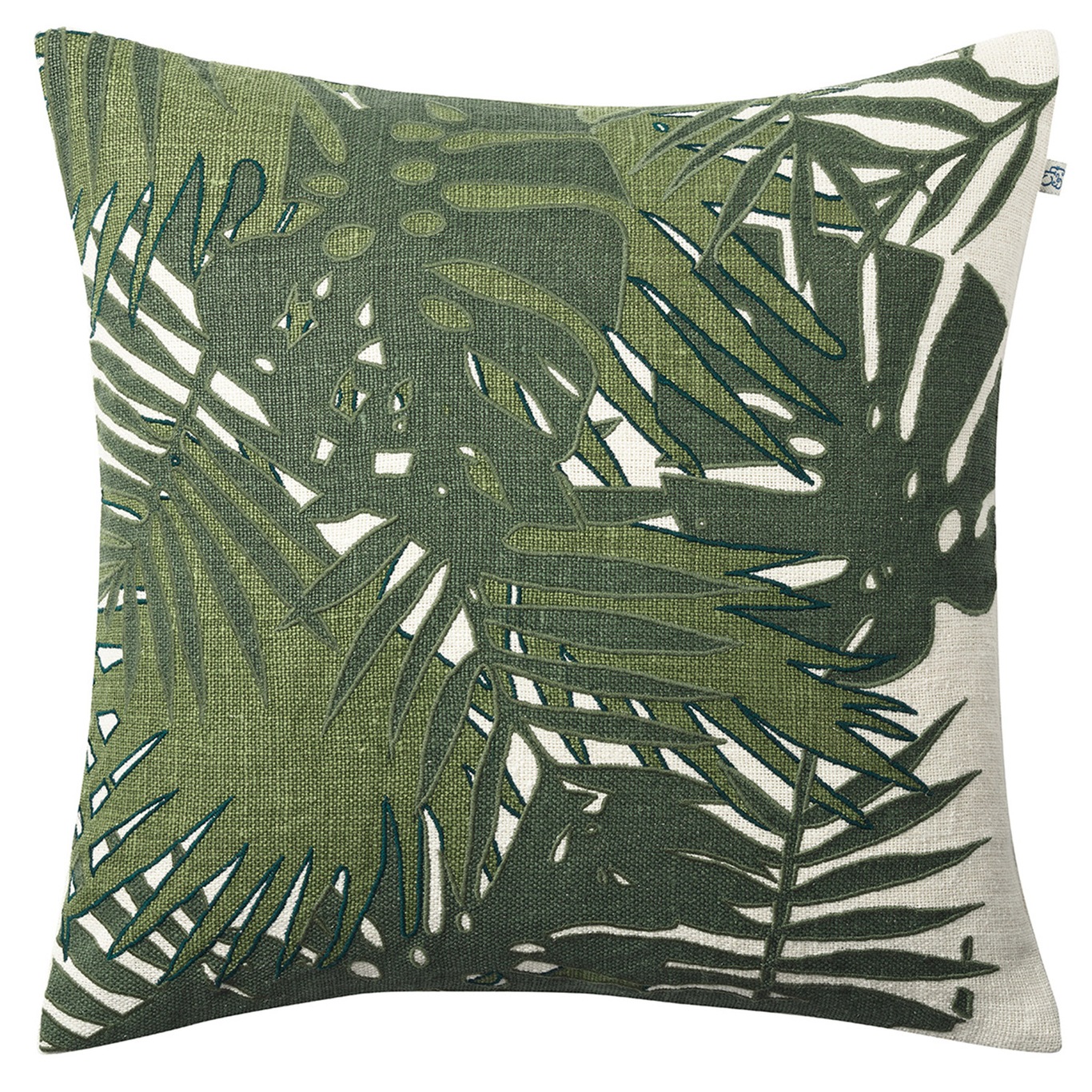 Palm Cushion Cover 50x50 cm, Green/Cactus Green