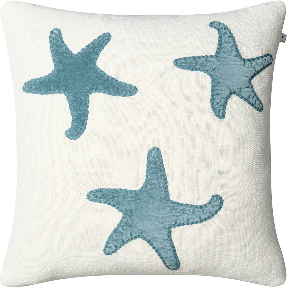 Star Fish Cushion Cover 50x50 cm, Off-white / Heaven Blue