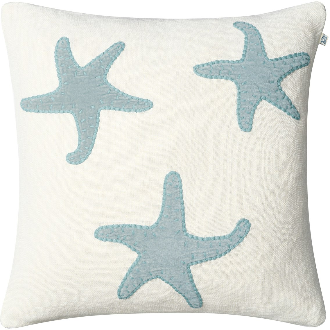 Star Fish Cushion Cover 50x50 cm, Off-white / Aqua