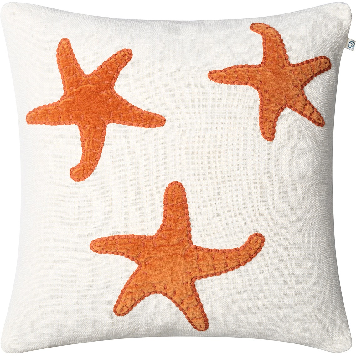 Star Fish Cushion Cover 50x50 cm, Off-white / Orange