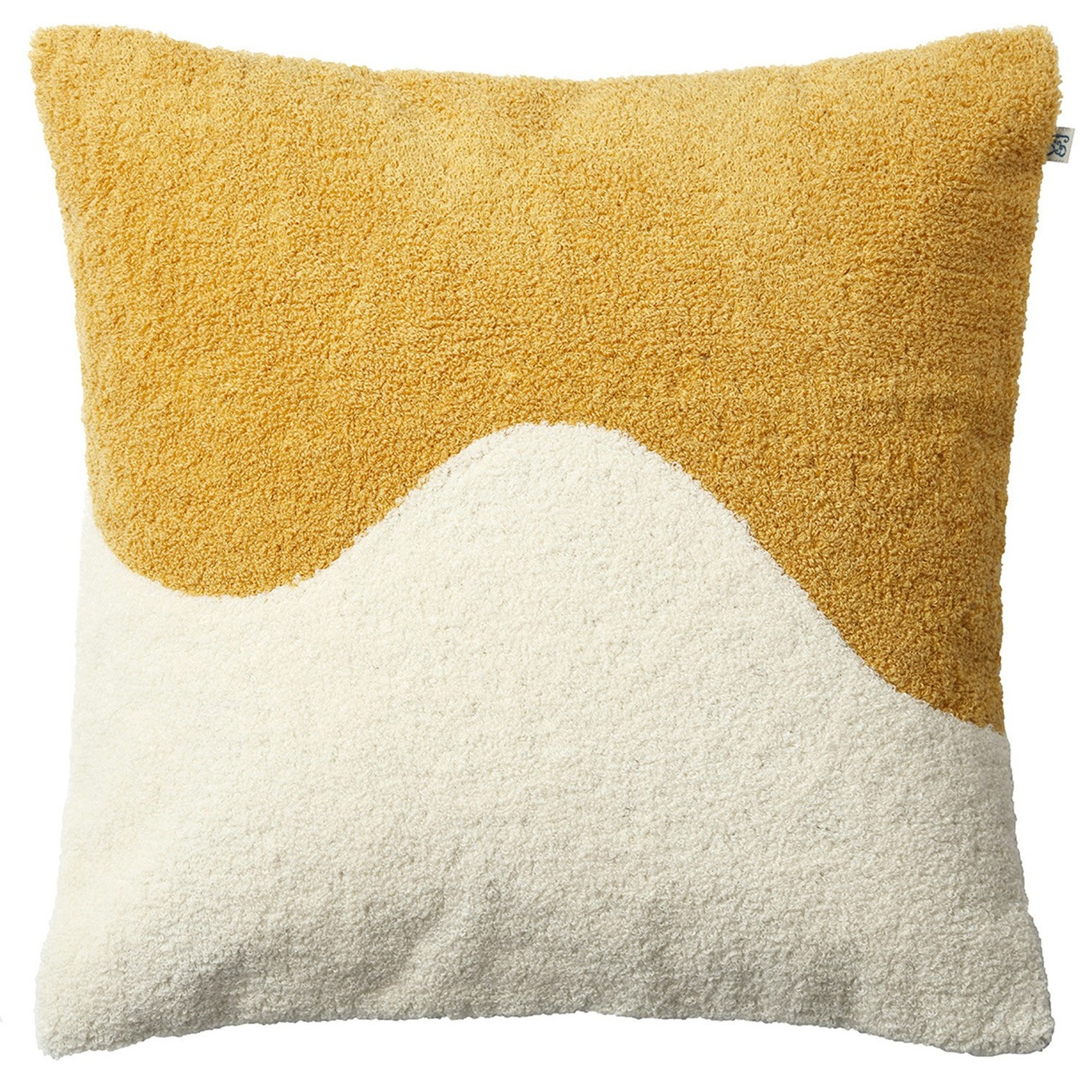 Yogi Cushion Cover Bouclé Spicy Yellow/Off-White, 50x50 cm