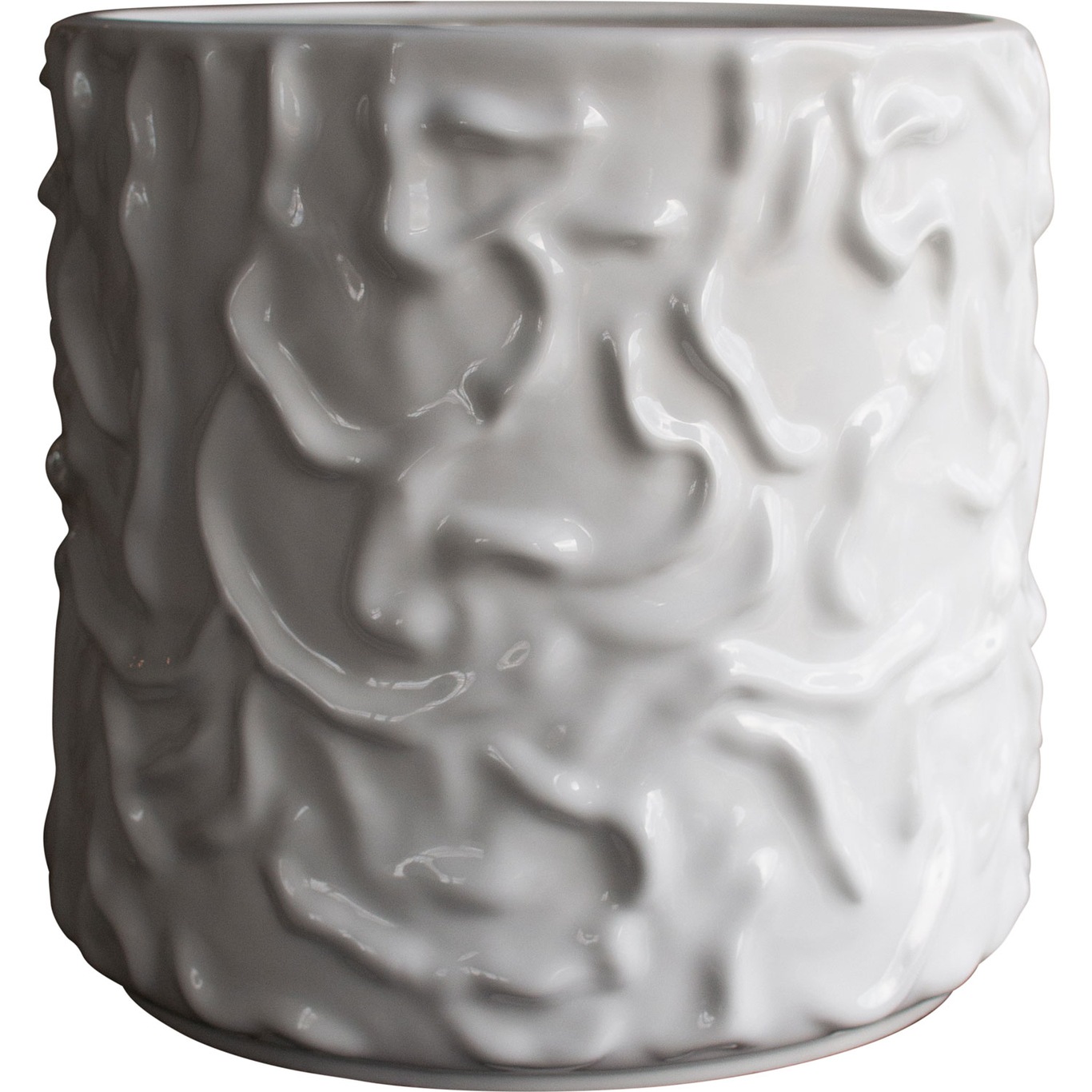 Swoon Pot Ø31 cm, Shiny White