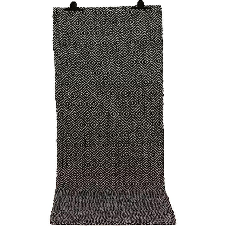 Gåsöga Rug 80x200 cm, Black / Grey