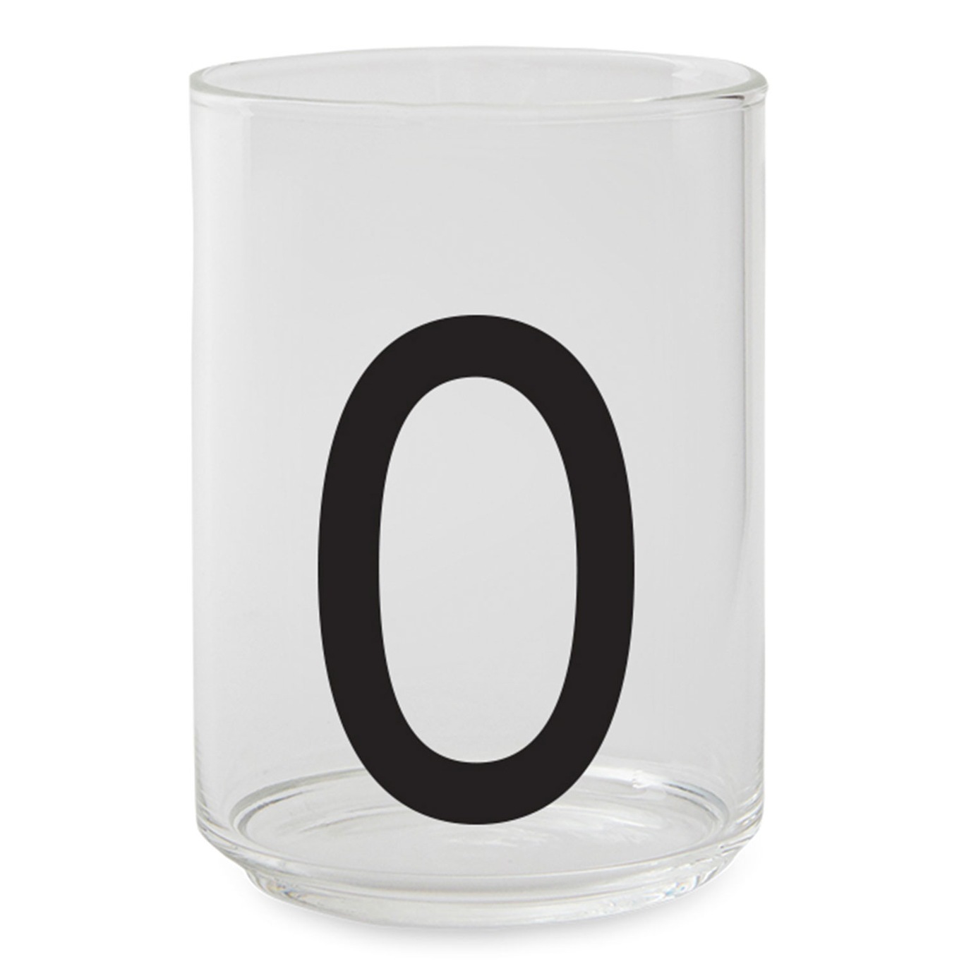 Design Letters Drinking Glass, O