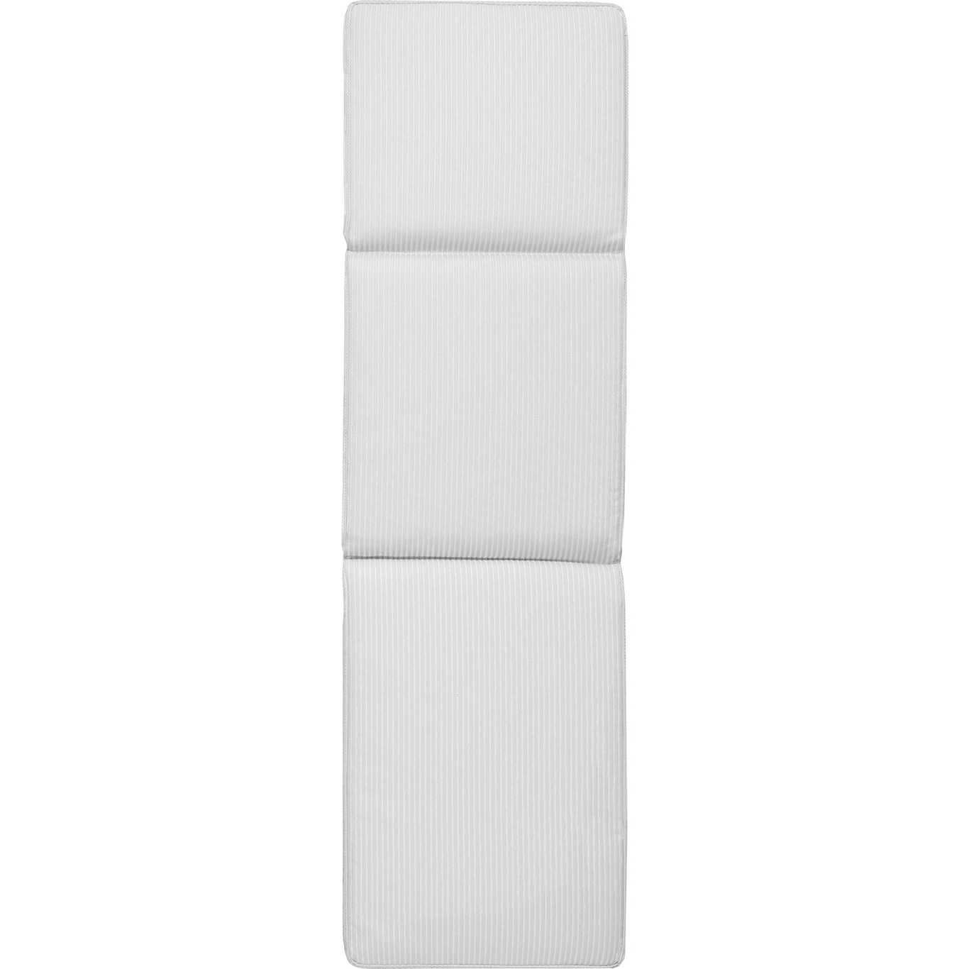 Narrow Stripe Sunbed Cushion 50x186 cm, White