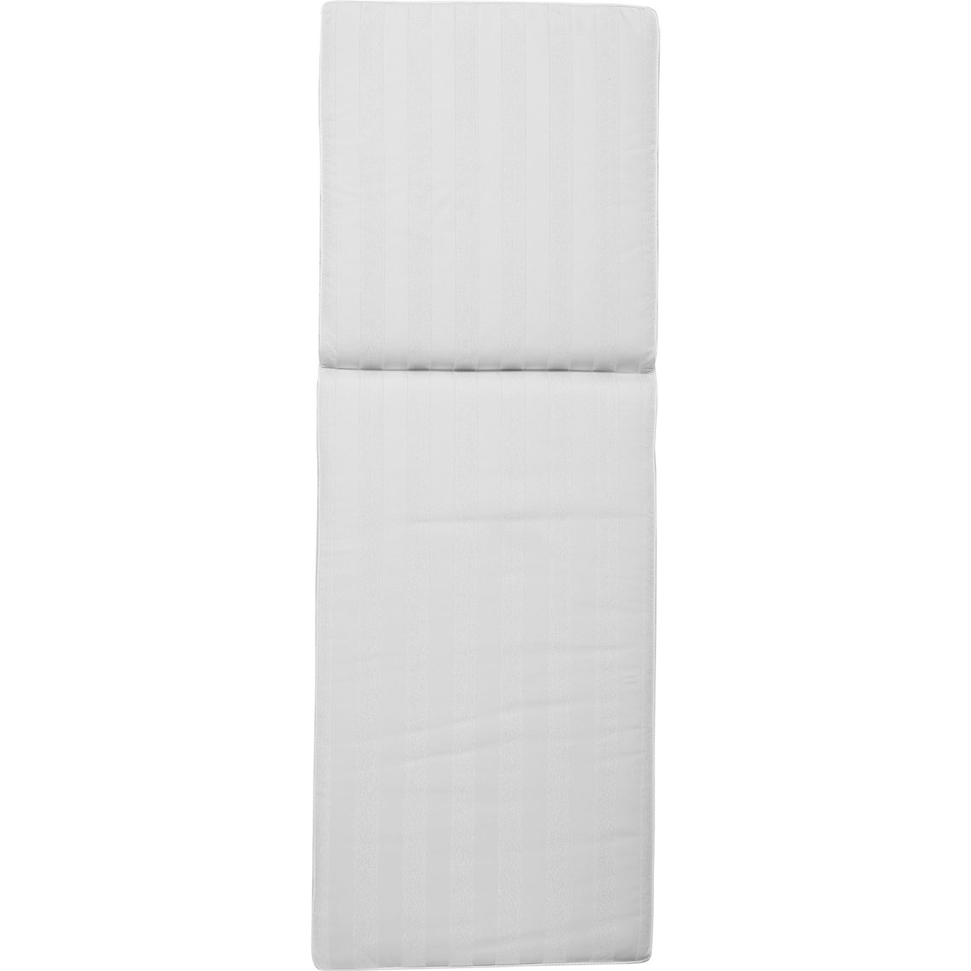 Wide Stripe Sunbed Cushion 60x186 cm, White