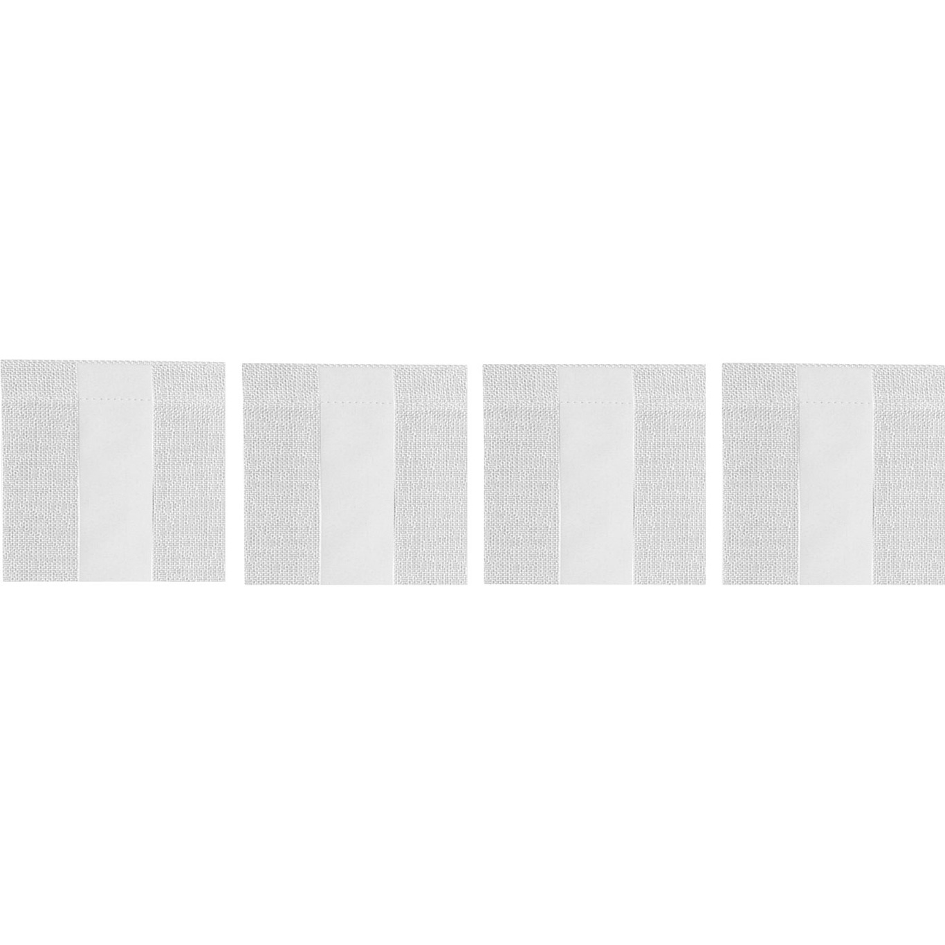 Wide Stripe Coasters 10x10 cm 4-pack, White