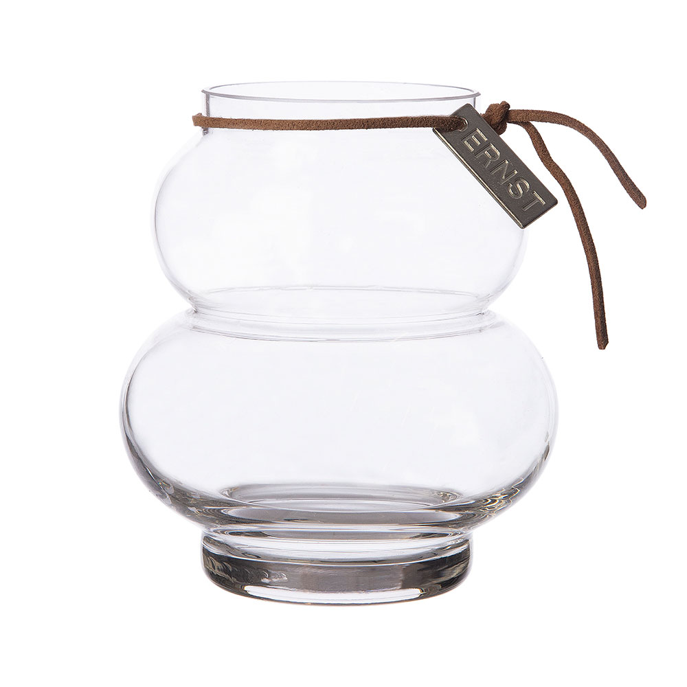 Curvy Glass Vase Clear, 10x5.5 cm