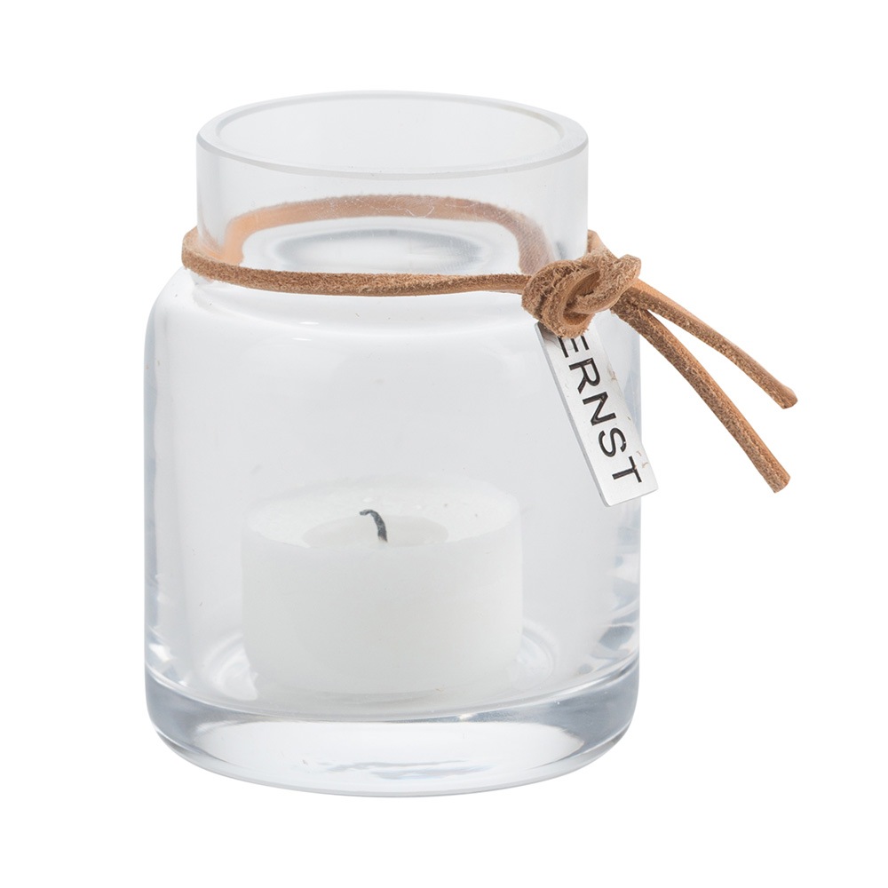 Ernst Candle Holder 8x5 cm, Clear