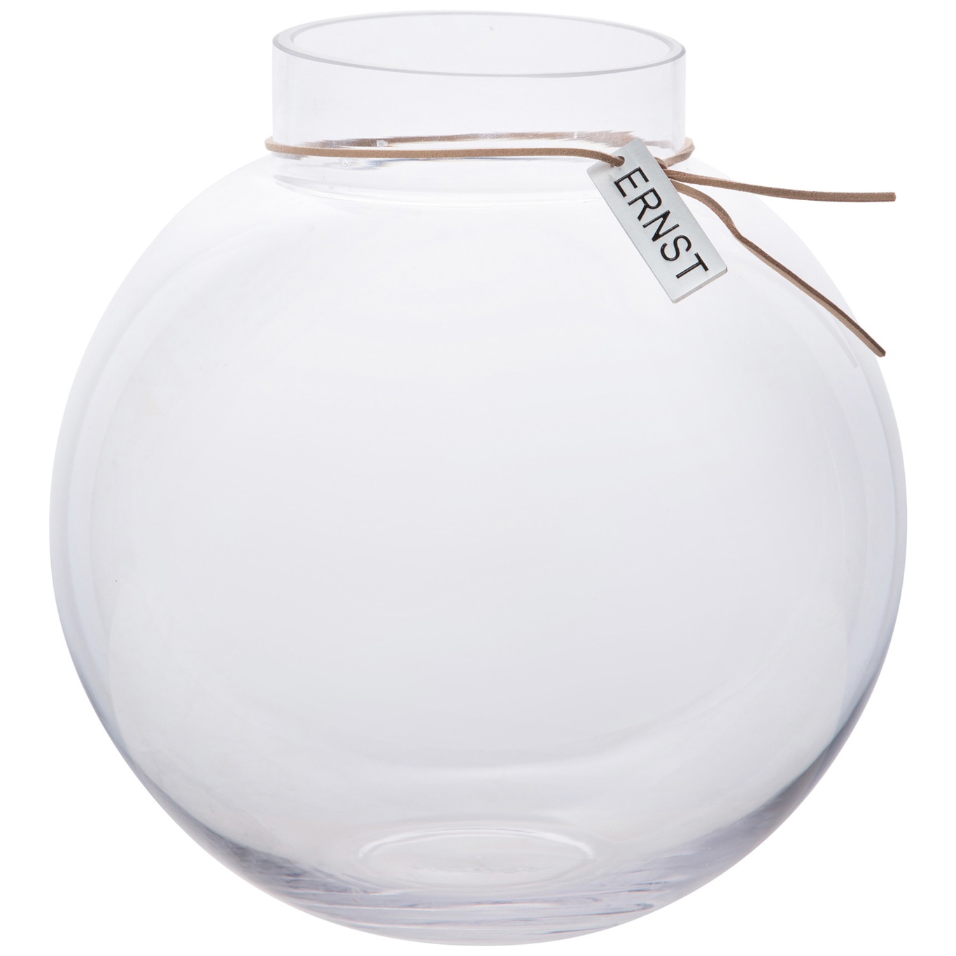 Glass Vase Clear, 21 cm