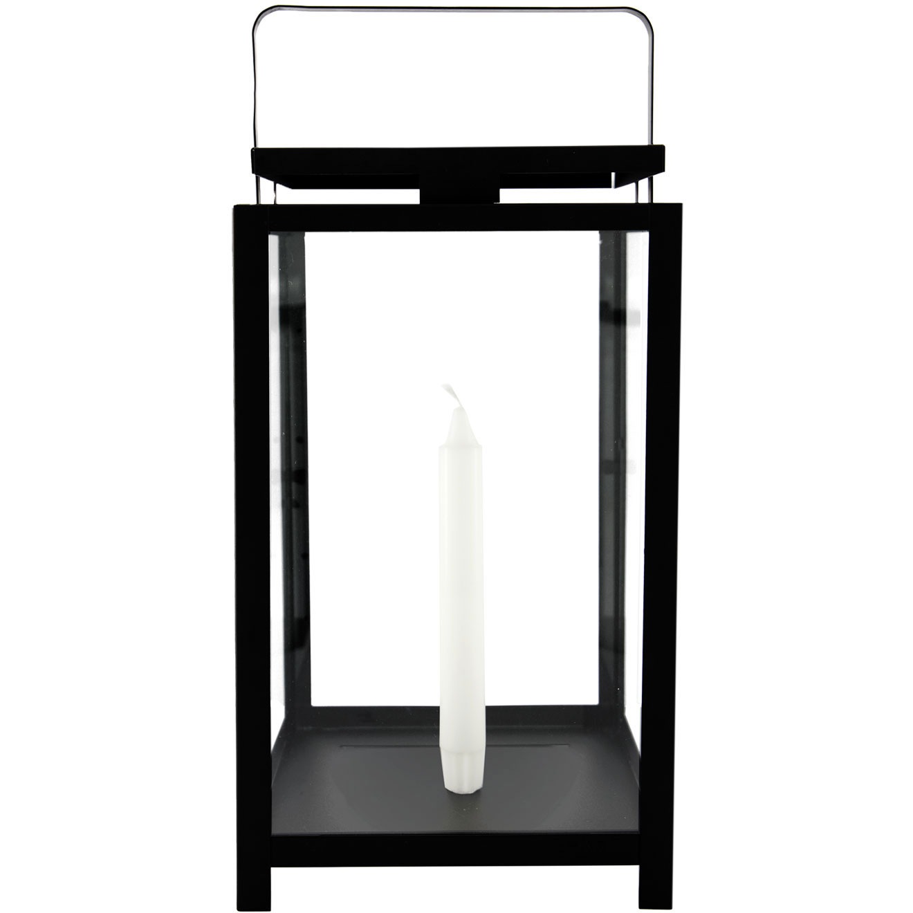 Lantern Taper Candle H42 cm, Black