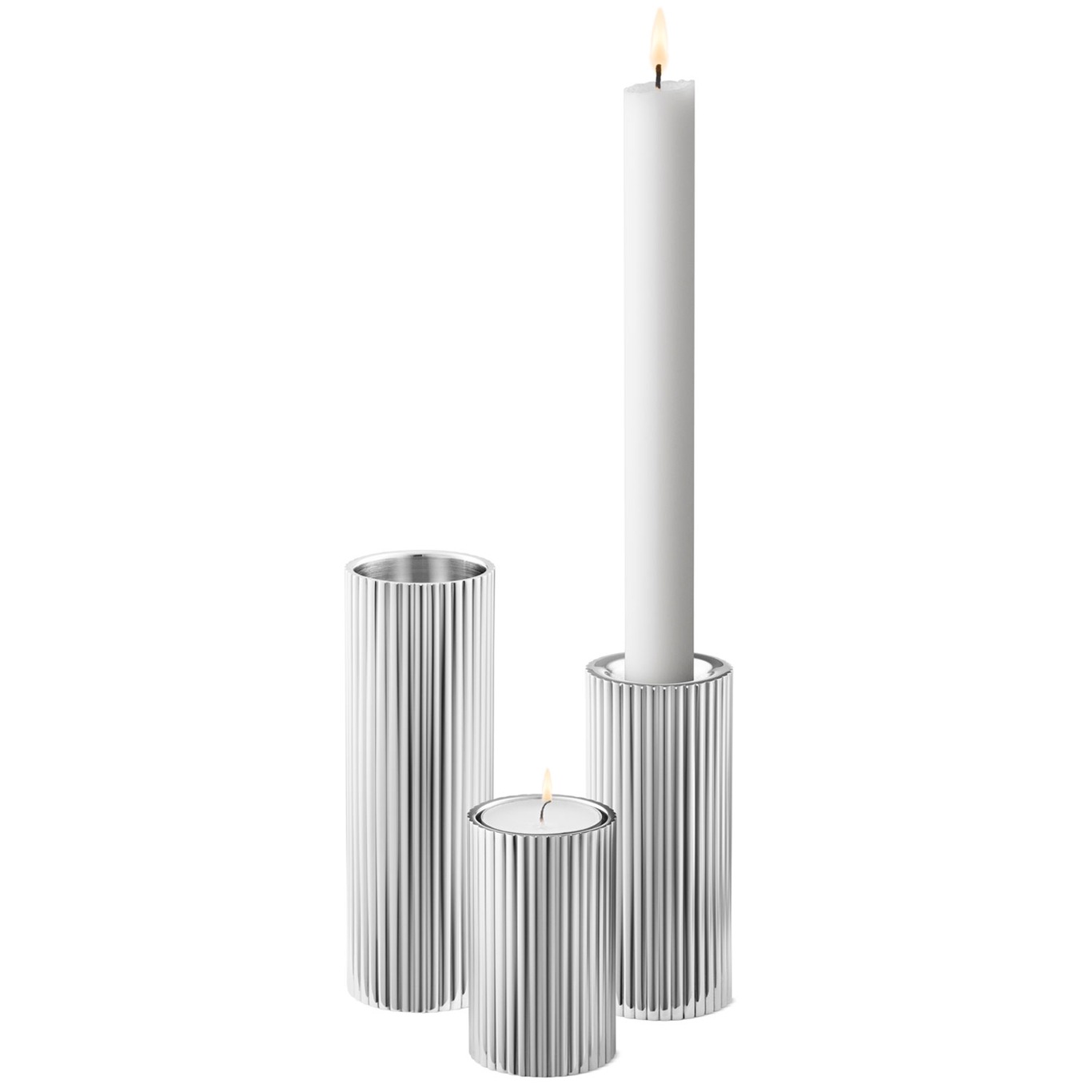 Candle Holders / Candlestick Stainless Steel 3 Pieces