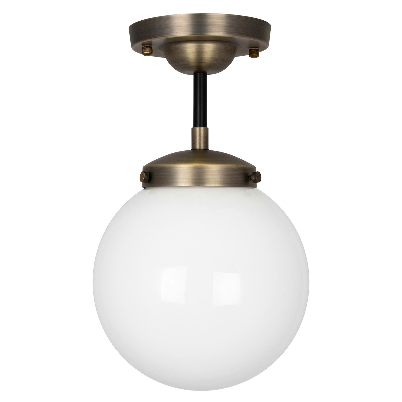 Alley Ceiling Lamp, Antique Brass / White
