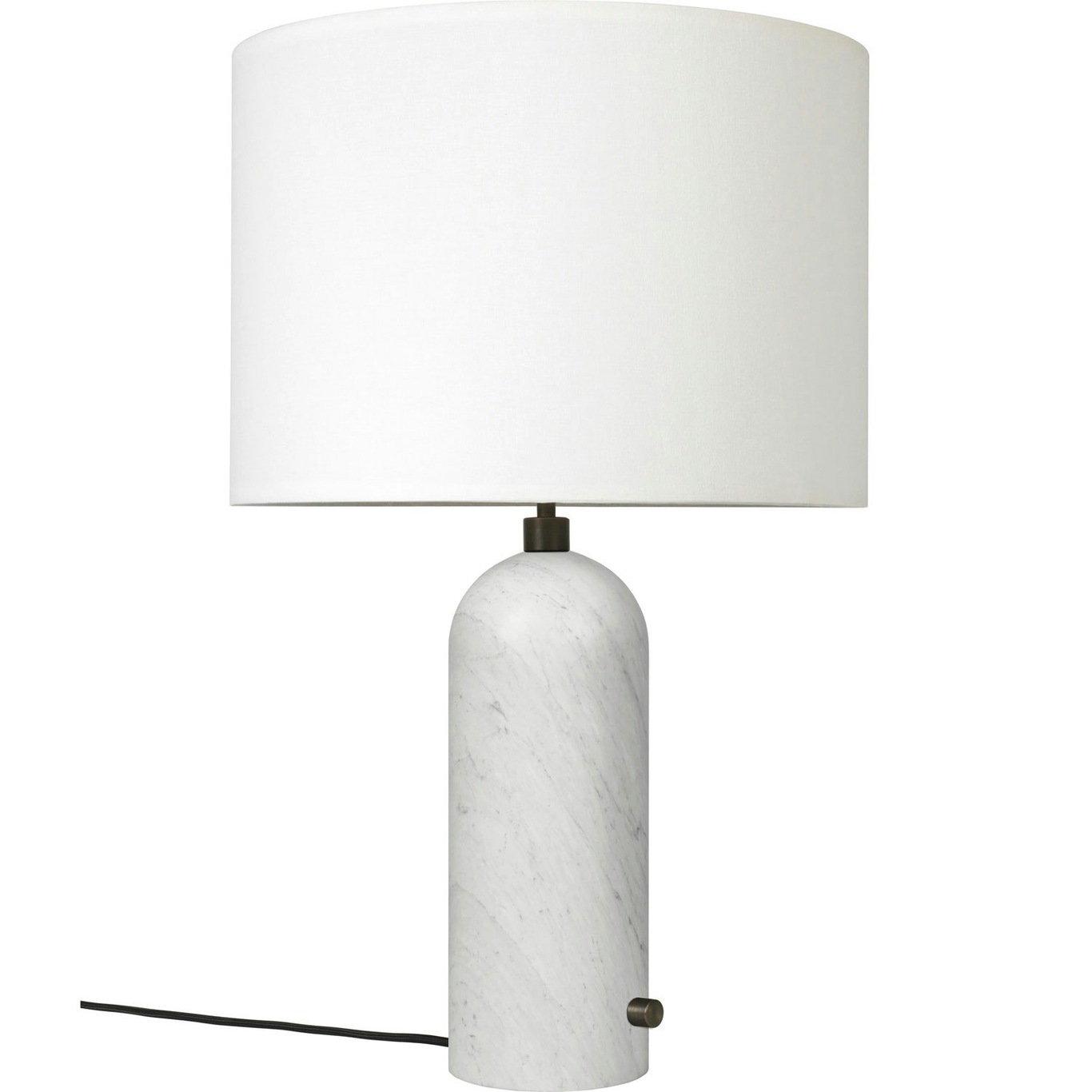 Gravity Table Lamp Large, White Marble / White