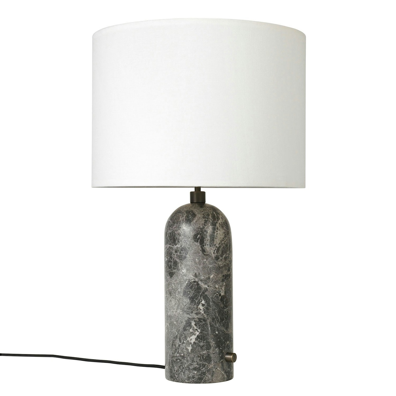 Gravity Table Lamp Large, Grey Marble / White