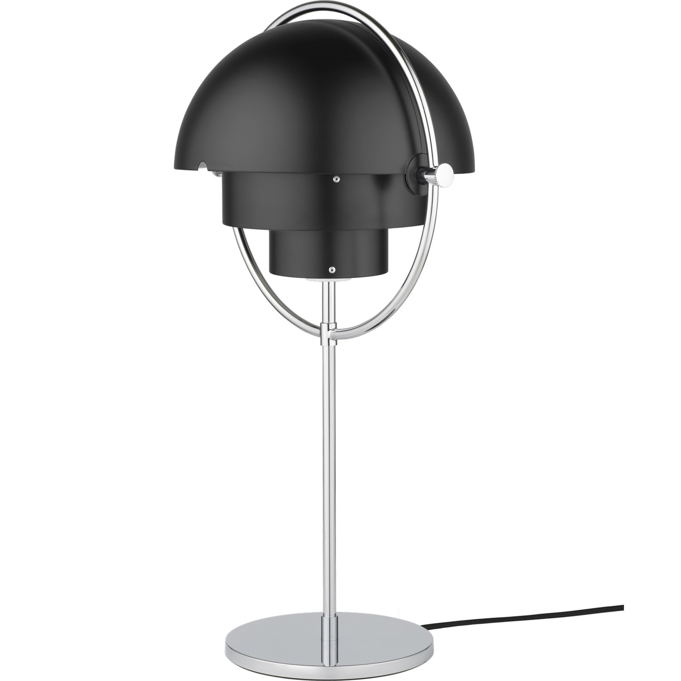Multi-Lite Table Lamp, Chrome / Black