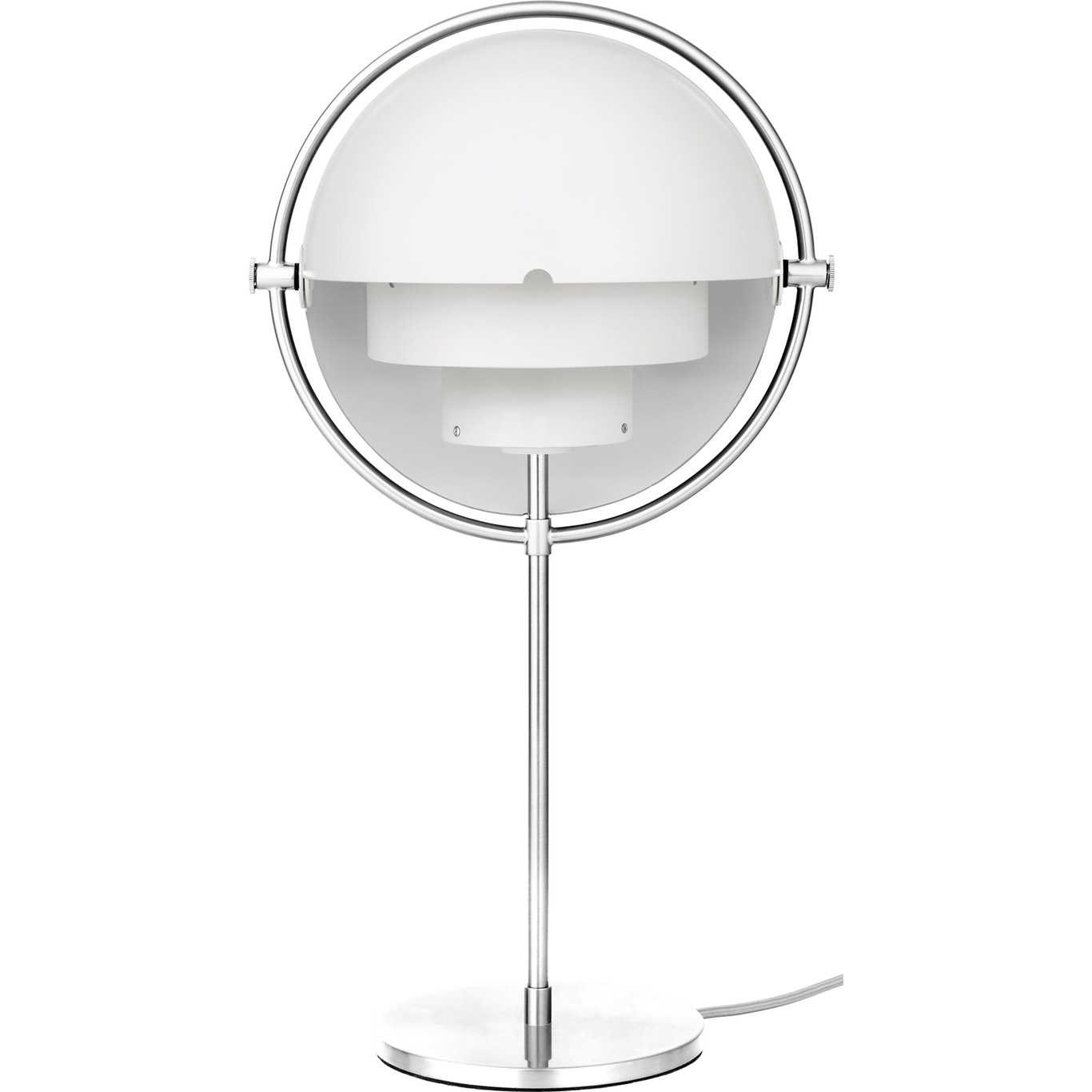 Multi-Lite Table Lamp, Chrome / White