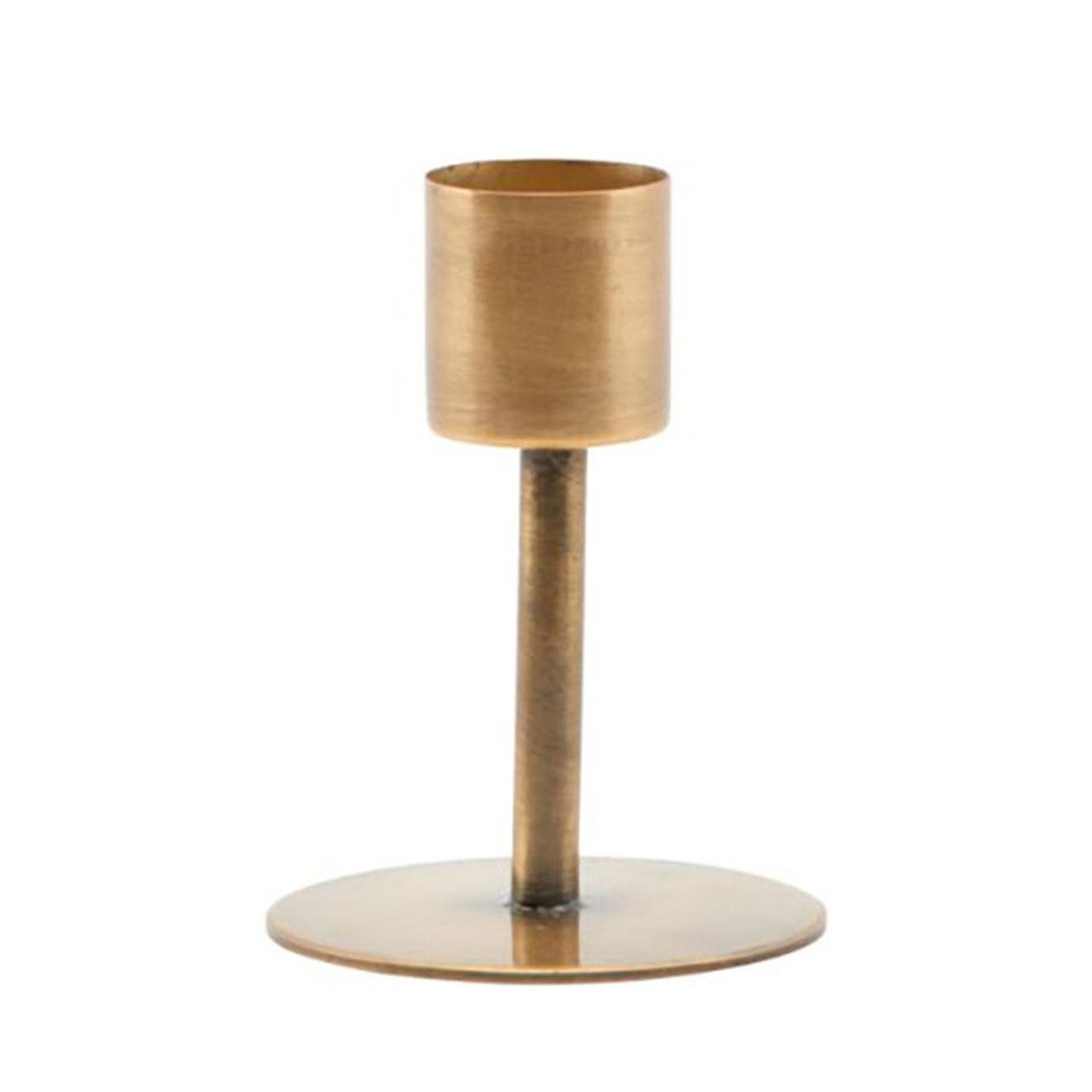Anit Candle Stand 7 cm, Antique Brass