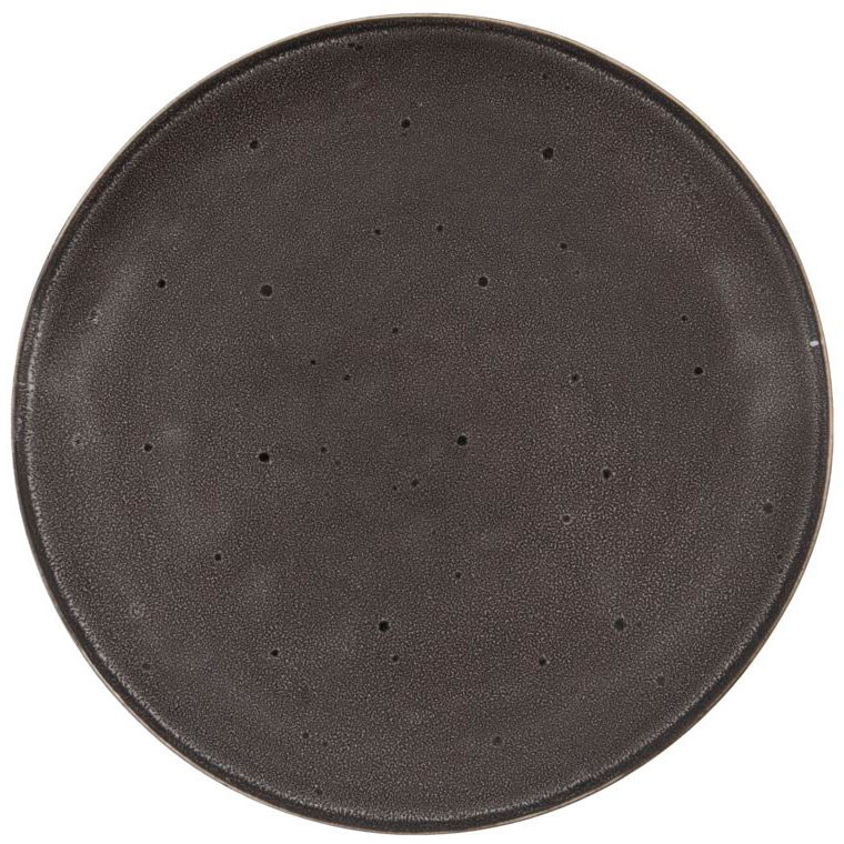 Rustic Cake Plate Ø20 cm, Dark Grey Melange