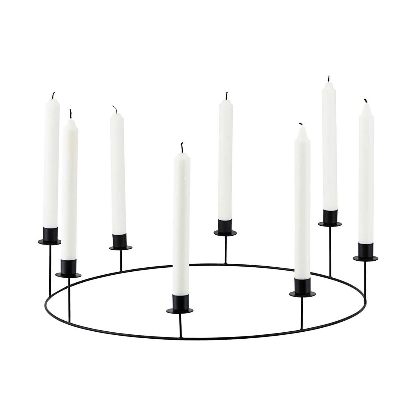 Ring Candle Stand L, Black