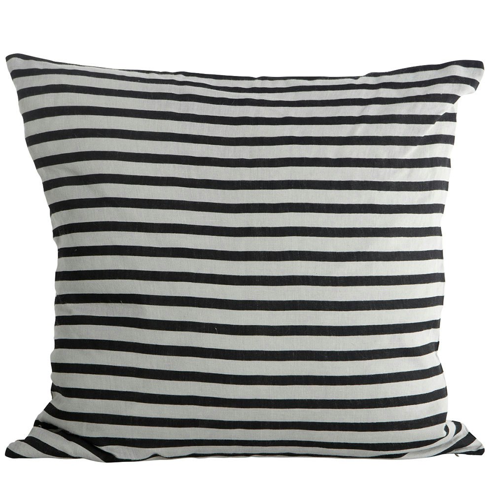 Stripe Cushion Cover 50x50 cm, Black/Grey