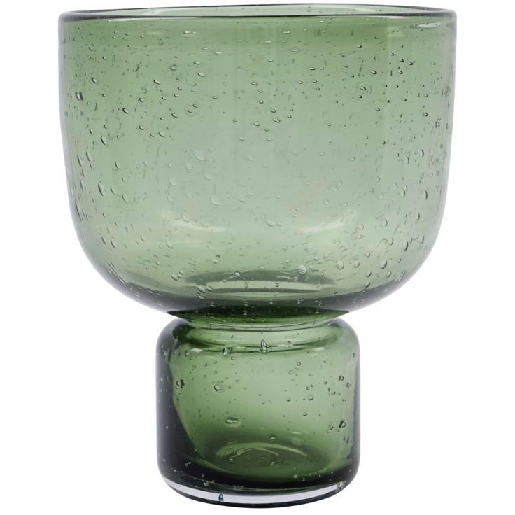 Farida Vase Glass 17x22 cm, Green