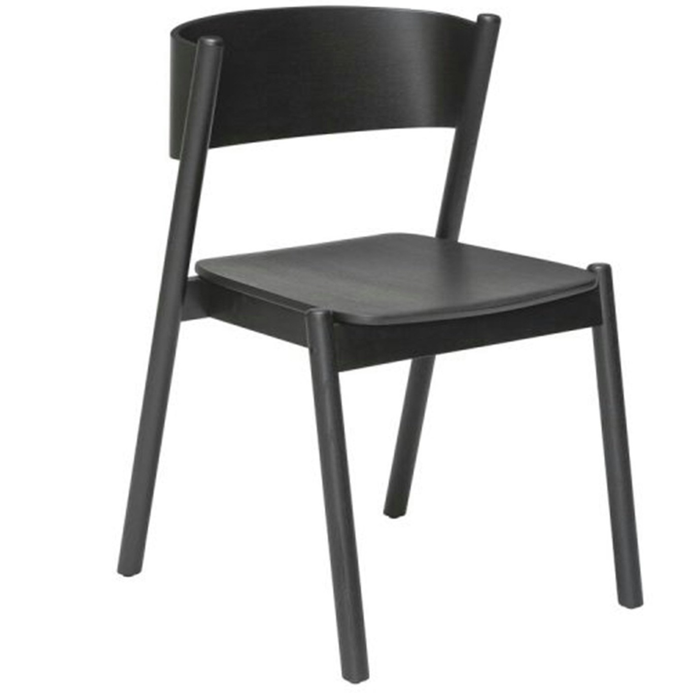 Oblique Dining Chair, Black