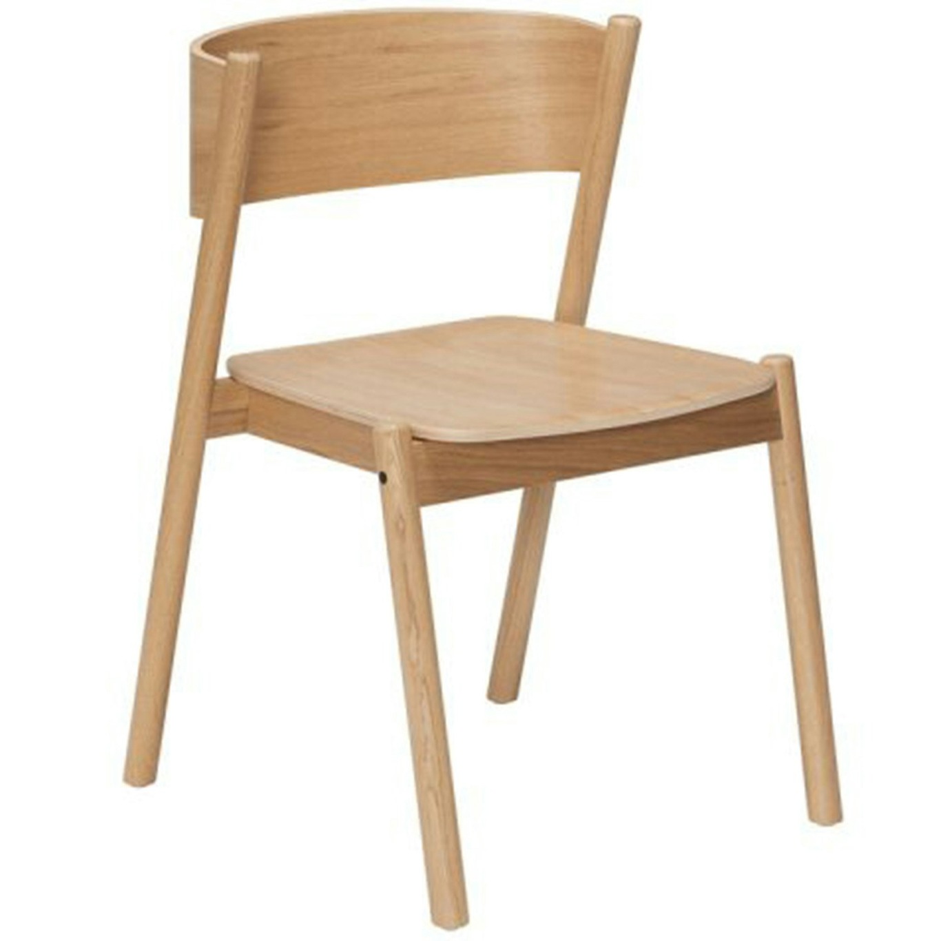 Oblique Dining Chair, Natural
