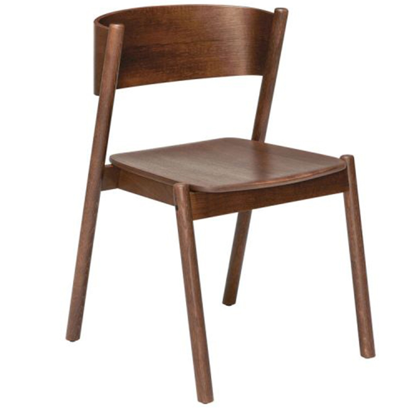Oblique Dining Chair, Brown